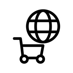 global market icon or logo isolated sign symbol vector illustration - high quality black style vector icons
