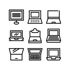 laptop icon or logo isolated sign symbol vector illustration - high quality black style vector icons
