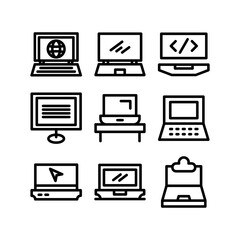 laptop icon or logo isolated sign symbol vector illustration - high quality black style vector icons
