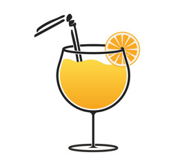 Illustration orange juice isolate on a white background