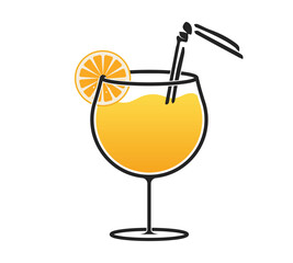 Illustration orange juice isolate on a white background