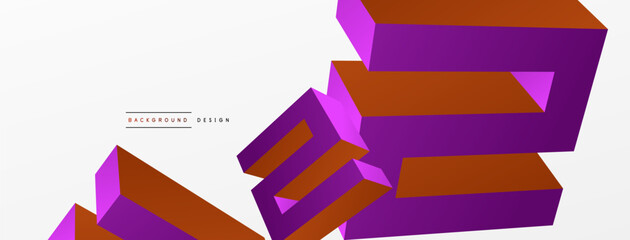 3d line geometric creative abstract background. Trendy techno business template for wallpaper, banner, background or landing