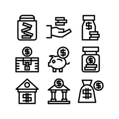 savings icon or logo isolated sign symbol vector illustration - high quality black style vector icons
