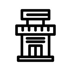shop icon or logo isolated sign symbol vector illustration - high quality black style vector icons
