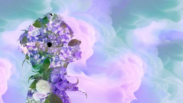 Background for Womens Day.4K 422 ProRes HQ.