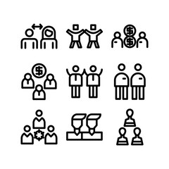 teamwork icon or logo isolated sign symbol vector illustration - high quality black style vector icons
