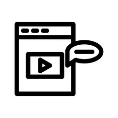 video chat icon or logo isolated sign symbol vector illustration - high quality black style vector icons
