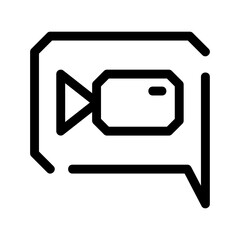 video chat icon or logo isolated sign symbol vector illustration - high quality black style vector icons
