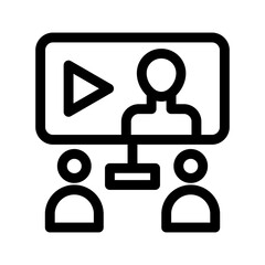 video chat icon or logo isolated sign symbol vector illustration - high quality black style vector icons
