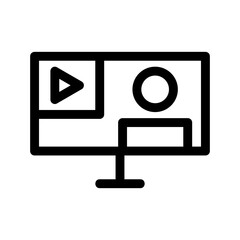 video chat icon or logo isolated sign symbol vector illustration - high quality black style vector icons
