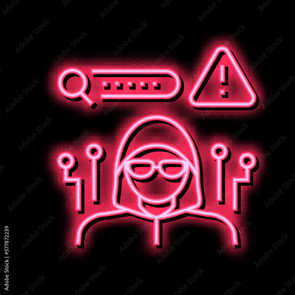 Aufkleber hacker hacked password color icon vector illustration