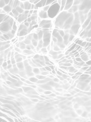 Defocus blurred transparent white colored clear calm water surface texture with splashes and bubbles. Trendy abstract nature background. Water waves in sunlight with copy space. White water shine