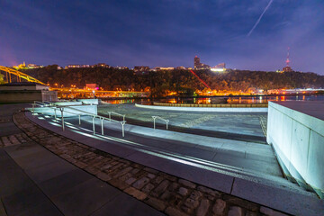 Point State Park in Pittsburgh Pennsylvania at Night