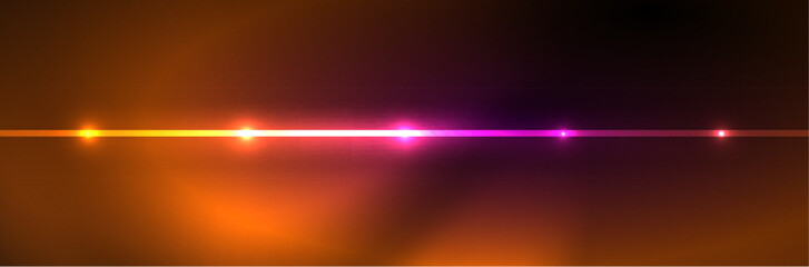 Shiny neon lights, dark abstract background with blurred magic neon light curved lines