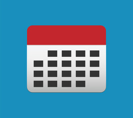 calendar icon. calendar Date Month icon. Isolated on blue background