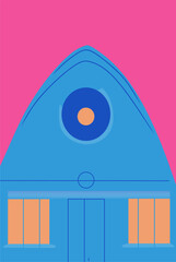 minimalist abstract architecture vector graphic 