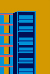 minimalist abstract architecture vector graphic 