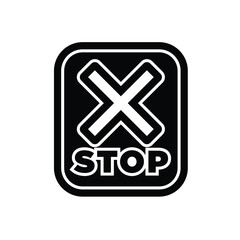 stop sing, icon, vector, template, illustration, design, collection,flat, style