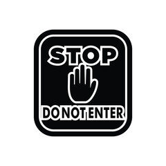 stop sing, icon, vector, template, illustration, design, collection,flat, style
