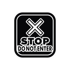 Obraz premium stop sing, icon, vector, template, illustration, design, collection,flat, style