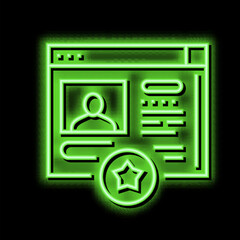 customer account bonus neon glow icon illustration