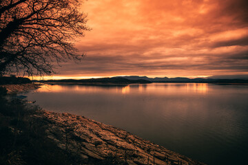 Sunset  at Douglas Lake, TN - obrazy, fototapety, plakaty