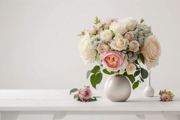 Wedding Bouquet With White Background