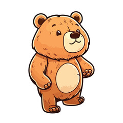 Obraz na płótnie Canvas cute bear cartoon style