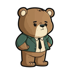 cute bear cartoon style