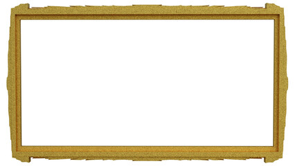 gold picture frame as dragon back.