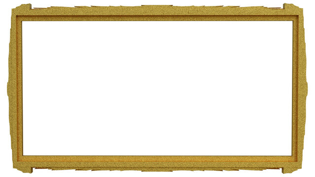 gold picture frame as dragon back.