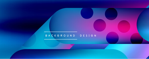 Round shapes and lines with fluid gradients abstract background. Vector illustration for wallpaper, banner, background, leaflet, catalog, cover, flyer