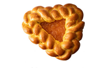 Challah isolated on white