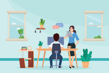 Parent working form home,warm family,positive feeling,