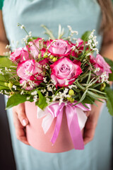 nice flowers in the hands