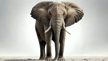 Fototapeta na wymiar elephant isolated on white background