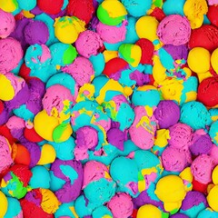 Fototapeta na wymiar seamless pattern with colorful ice cream