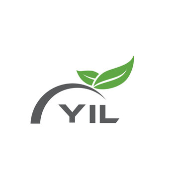YIL letter nature logo design on white background. YIL creative initials letter leaf logo concept. YIL letter design.
