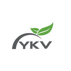 YKV letter nature logo design on white background. YKV creative initials letter leaf logo concept. YKV letter design.