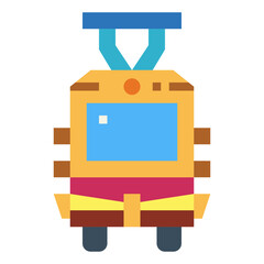 trains flat icon style