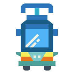 trains flat icon style