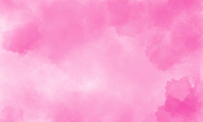 Pink watercolor background. Sugar cotton clouds abstract wallpaper