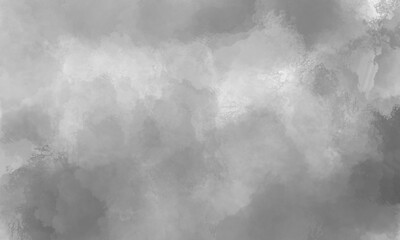 Gray watercolor background Sugar cotton clouds abstract wallpaper