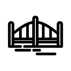 bridge icon or logo isolated sign symbol vector illustration - high-quality black style vector icons
