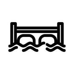 bridge icon or logo isolated sign symbol vector illustration - high-quality black style vector icons
