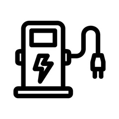 charging station icon or logo isolated sign symbol vector illustration - high quality black style vector icons
