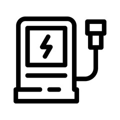 charging station icon or logo isolated sign symbol vector illustration - high quality black style vector icons
