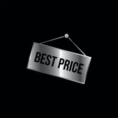 Best Price Silver Hanging Sign Discount Store Template