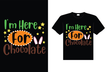 Easter day typography egg lettering t-shirt design holiday greeting cute bunny vector art