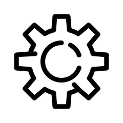 gear icon or logo isolated sign symbol vector illustration - high-quality black style vector icons
